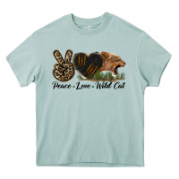 Peace Love Wild Cat Head Heavy Core Tee | Teevron