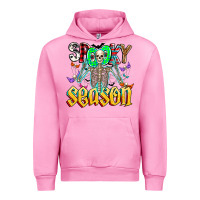Fuchsia Pink Spooky Season Urban Hoodie - CowhideDigitalArt