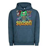 Pigment Midnight Navy Spooky Season Urban Hoodie - CowhideDigitalArt