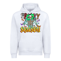 White Spooky Season Urban Hoodie - CowhideDigitalArt