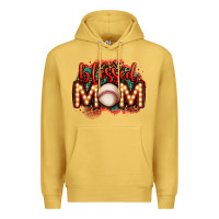 Antique Gold blessed baseball mom lightbulb letters Premium Hoodie - OliviaCreatesArt