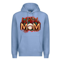 Colony Blue blessed baseball mom lightbulb letters Premium Hoodie - OliviaCreatesArt