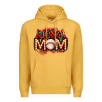 Mustard blessed baseball mom lightbulb letters Premium Hoodie - OliviaCreatesArt