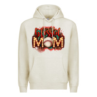 Blessed Baseball Mom Lightbulb Letters Premium Hoodie | Teevron