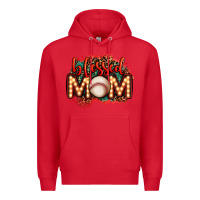 Red blessed baseball mom lightbulb letters Premium Hoodie - OliviaCreatesArt