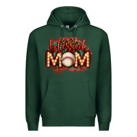 Sports Green blessed baseball mom lightbulb letters Premium Hoodie - OliviaCreatesArt