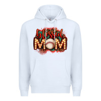 White blessed baseball mom lightbulb letters Premium Hoodie - OliviaCreatesArt