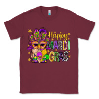 Burgundy Happy Mardi Gras With Gnome Classic Tee - BundleAndBundleShop