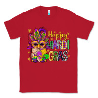 Red Happy Mardi Gras With Gnome Classic Tee - BundleAndBundleShop