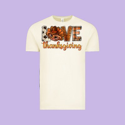 Love Thanksgiving With Turkey Bbs Vintage Tee Designed By Bundleandbundleshop