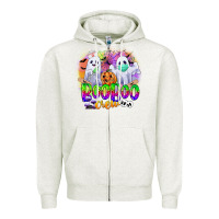 Oatmeal Heather boo boo crew Zipper Hoodie - CowGirlArtShop