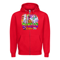 Red boo boo crew Zipper Hoodie - CowGirlArtShop