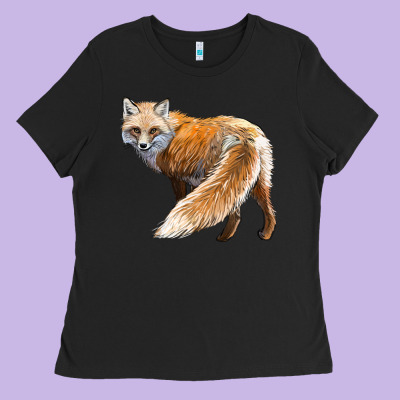 Red Fox Ladies Tee Designed By Lillyallendesigns
