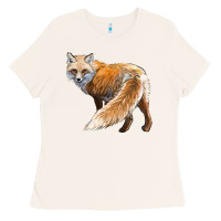 Bone Red Fox Ladies Tee - LillyAllenDesigns