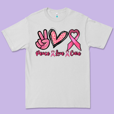 Peace Love Cure Premium Tee Designed By Nancycooperartshop