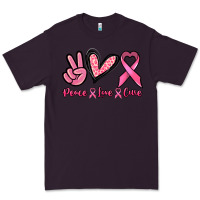 Plum Peace love cure Premium Tee - NancyCooperArtShop