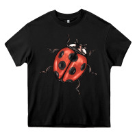 Black ladybug Heavy Core Tee - BarkalooDesign