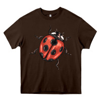 Chocolate Brown ladybug Heavy Core Tee - BarkalooDesign