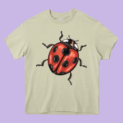Ladybug Heavy Core Tee Designed By Barkaloodesign