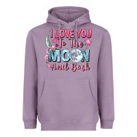 Lavender I love you to the moon and back Valentine's Day Heavyweight Hoodie - FaDigitalArtStudio