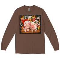 Chestnut Christmas pigs tumbler Long Sleeve Tee - Jasminsmagicworld