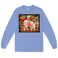 Colony Blue Christmas pigs tumbler Long Sleeve Tee - Jasminsmagicworld