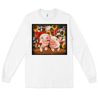 White Christmas pigs tumbler Long Sleeve Tee - Jasminsmagicworld