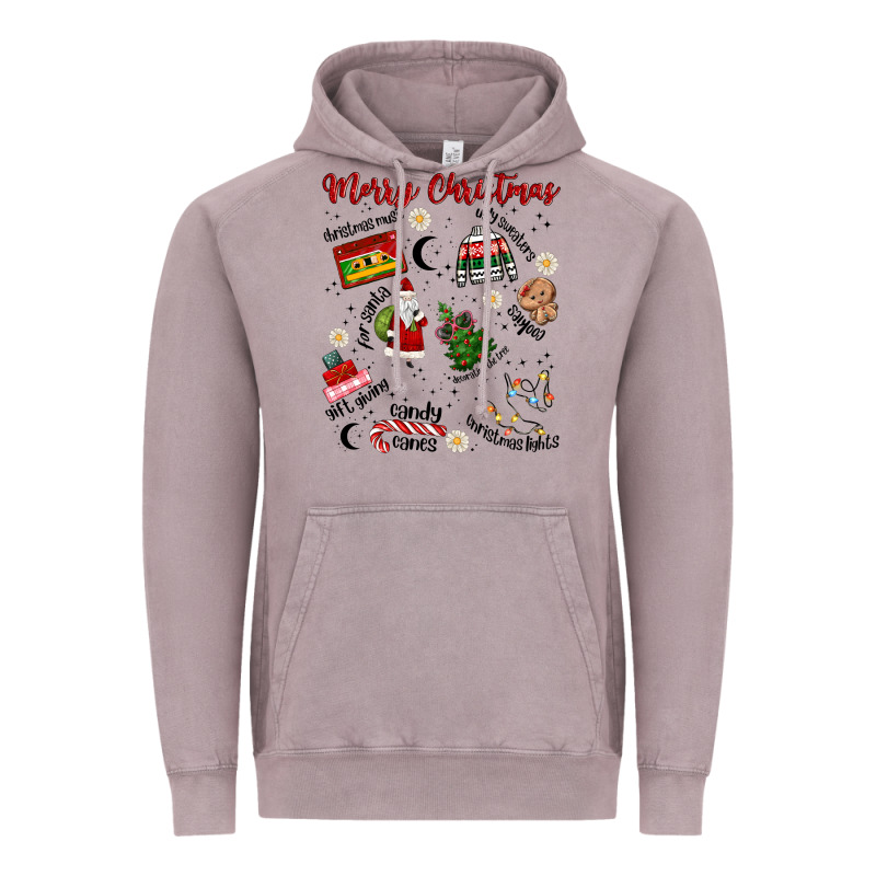 Merry Christmas Vintage Hoodie by MaliasSmallBusiness | Teevron