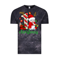 Cloud Black my 1 st christmas with cute snowman bbs Vintage Tee - BundleAndBundleShop