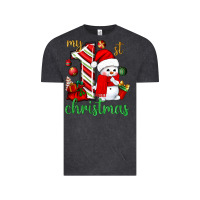 Vintage Black my 1 st christmas with cute snowman bbs Vintage Tee - BundleAndBundleShop