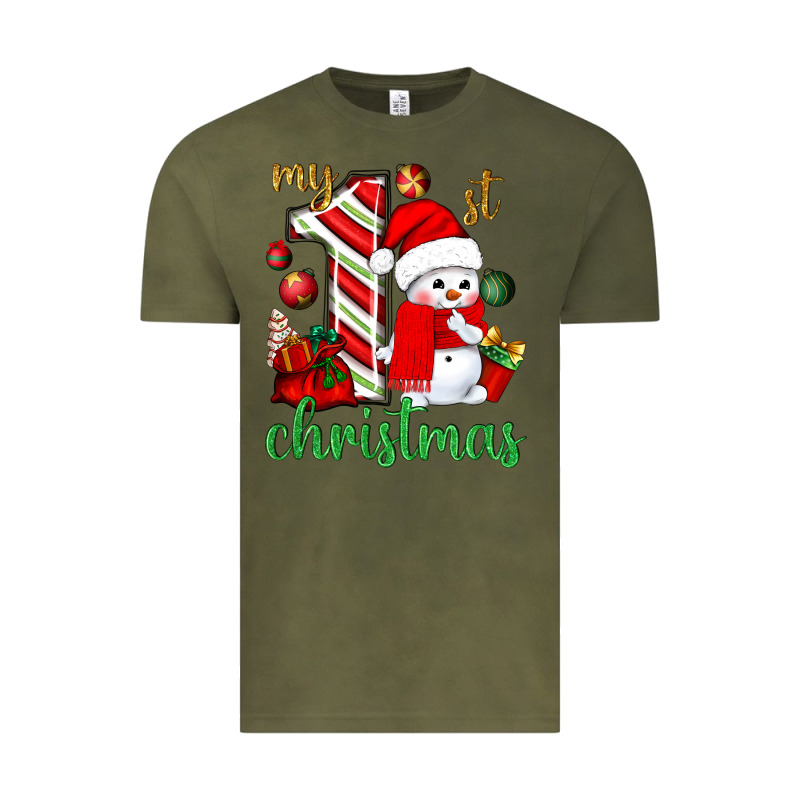 My 1 St Christmas With Cute Snowman Bbs Vintage Tee by BundleAndBundleShop | Teevron