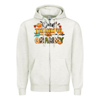 Oatmeal Heather one thankful grammy Zipper Hoodie - CowGirlArtShop