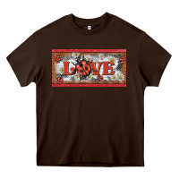Chocolate Brown love ladybug    license plate template Heavy Core Tee - BarkalooDesign