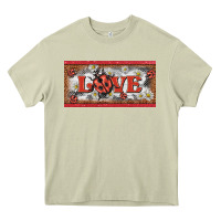 Mossy love ladybug    license plate template Heavy Core Tee - BarkalooDesign