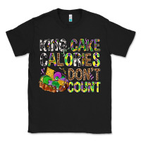 Black King Cake Calories Don't Count Mardi Gras Classic Tee - BundleAndBundleShop