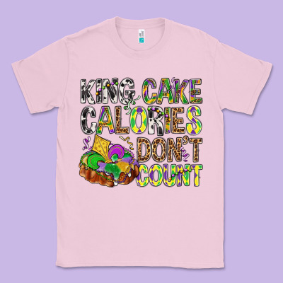 King Cake Calories Don't Count Mardi Gras Classic Tee Designed By Bundleandbundleshop