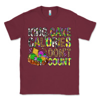 Burgundy King Cake Calories Don't Count Mardi Gras Classic Tee - BundleAndBundleShop