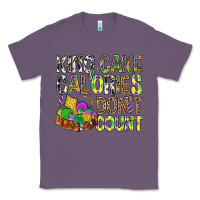 Lavender King Cake Calories Don't Count Mardi Gras Classic Tee - BundleAndBundleShop