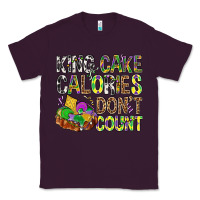 Plum King Cake Calories Don't Count Mardi Gras Classic Tee - BundleAndBundleShop