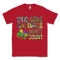 Red King Cake Calories Don't Count Mardi Gras Classic Tee - BundleAndBundleShop