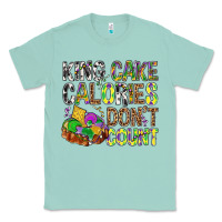 Seafoam King Cake Calories Don't Count Mardi Gras Classic Tee - BundleAndBundleShop