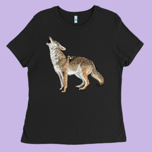 Howling Coyote Ladies Tee Designed By Lillyallendesigns