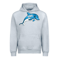 Heather Grey dolphin dwe Urban Hoodie - CowhideDigitalArt
