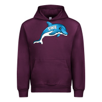 Mauve Wine dolphin dwe Urban Hoodie - CowhideDigitalArt