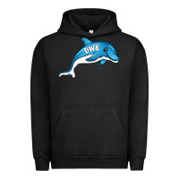 Pigment Black dolphin dwe Urban Hoodie - CowhideDigitalArt