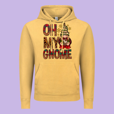 Oh My Gnome Vintage Hoodie Designed By Nancycooperartshop