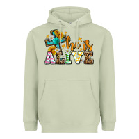 Matcha Easter Day He is alive with cross Heavyweight Hoodie - OliviaCreatesArt