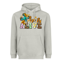 Moon Dust Easter Day He is alive with cross Heavyweight Hoodie - OliviaCreatesArt