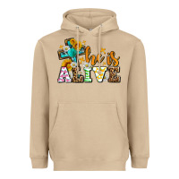 Mushroom Easter Day He is alive with cross Heavyweight Hoodie - OliviaCreatesArt