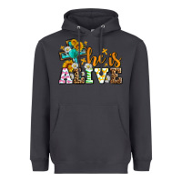Smoke Easter Day He is alive with cross Heavyweight Hoodie - OliviaCreatesArt